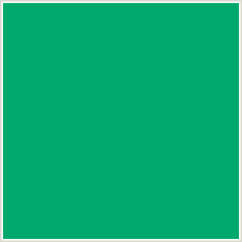 00A86B Hex Color Image (GREEN BLUE, JADE)
