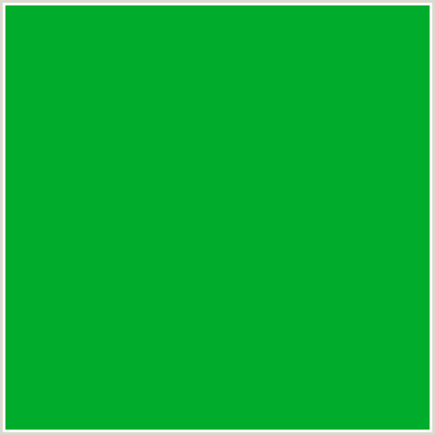 00AC2C Hex Color Image (GREEN, GREEN HAZE)