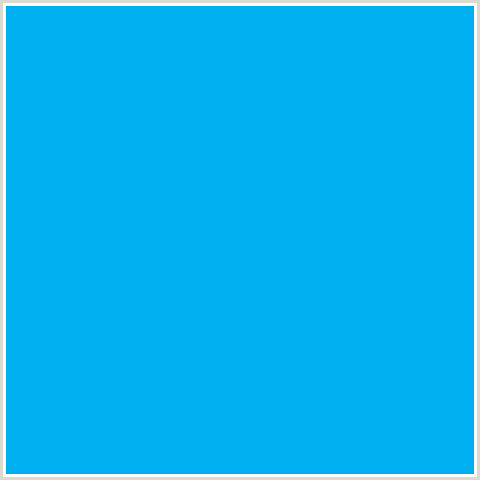 00AFF0 Hex Color Image (CERULEAN, LIGHT BLUE)