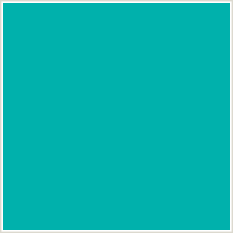 00B1AC Hex Color Image (AQUA, LIGHT BLUE, PERSIAN GREEN)