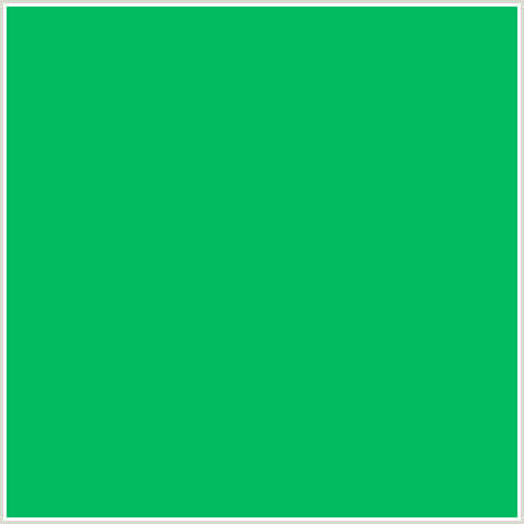 00BB60 Hex Color Image (GREEN BLUE, JADE)