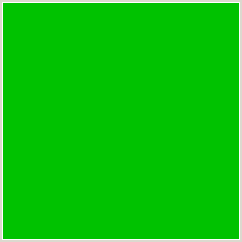 00C200 Hex Color Image (GREEN)