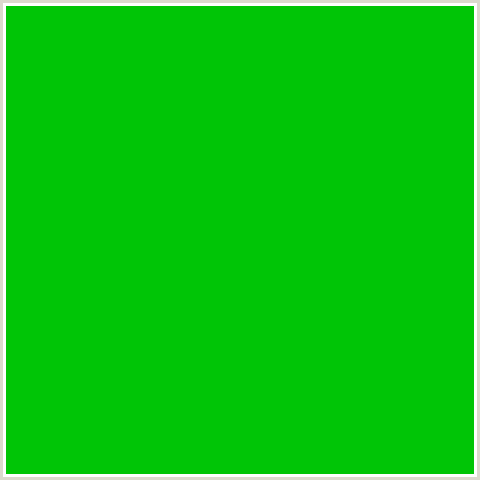 00C506 Hex Color Image (GREEN)