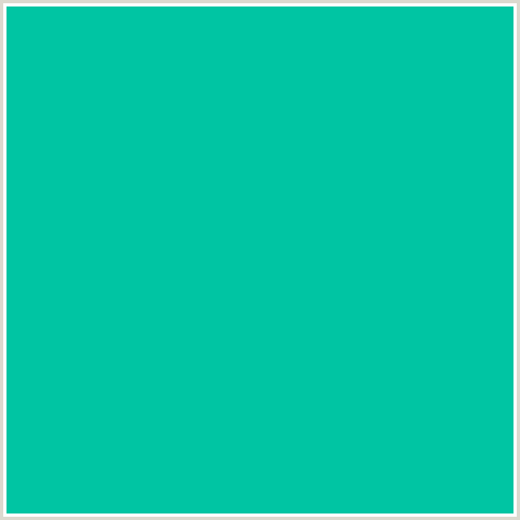 00C5A3 Hex Color Image (BLUE GREEN, CARIBBEAN GREEN)