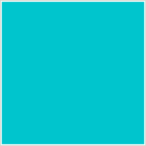 00C5CD Hex Color Image (LIGHT BLUE, ROBINS EGG BLUE)