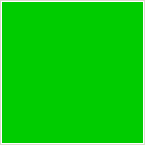 00CC00 Hex Color Image (GREEN)