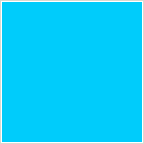 00CCFB Hex Color Image (BRIGHT TURQUOISE, LIGHT BLUE)