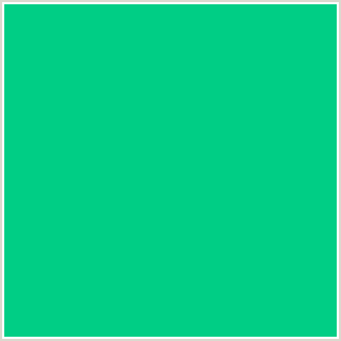 00CE85 Hex Color Image (CARIBBEAN GREEN, GREEN BLUE)