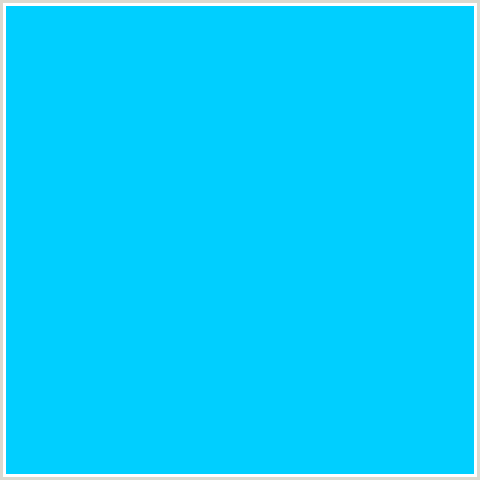 00CFFF Hex Color Image (CYAN, LIGHT BLUE)