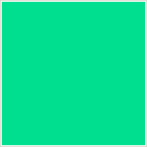 00DF90 Hex Color Image (CARIBBEAN GREEN, GREEN BLUE)