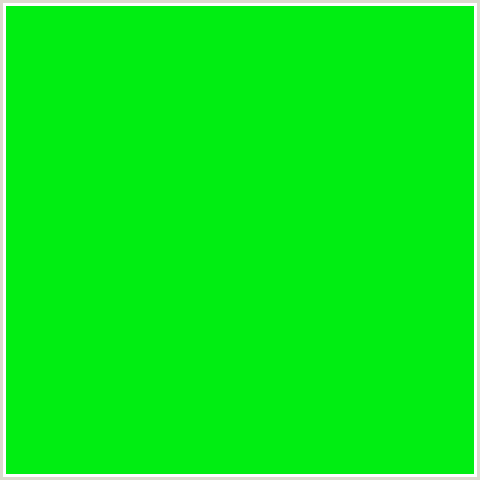 00EE12 Hex Color Image (GREEN)