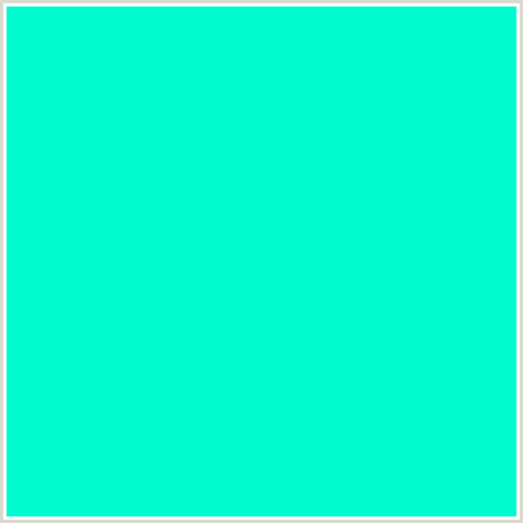 00FBCF Hex Color Image (BLUE GREEN, BRIGHT TURQUOISE)