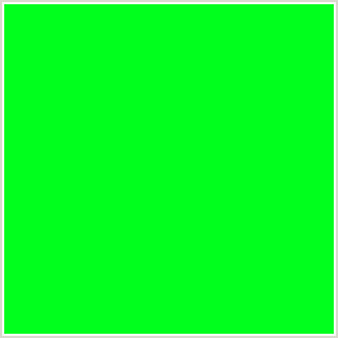 00FF1C Hex Color Image (GREEN)