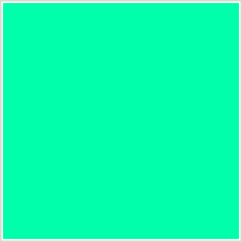 00FFAB Hex Color Image (BLUE GREEN, SPRING GREEN)