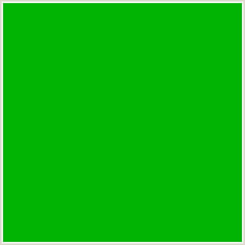 01B300 Hex Color Image (GREEN)
