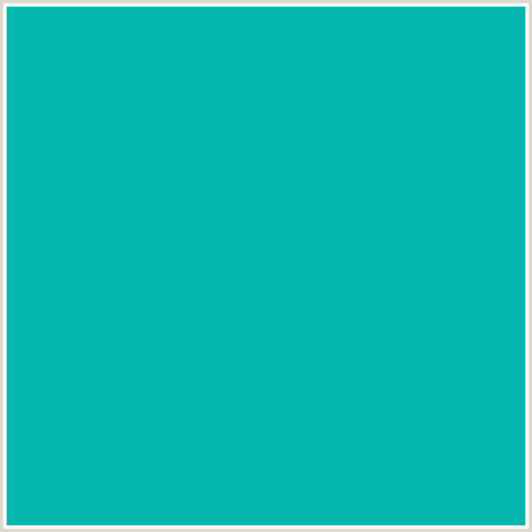 01B6AD Hex Color Image (AQUA, LIGHT BLUE, PERSIAN GREEN)
