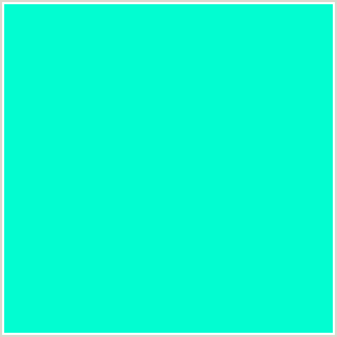 02FDD1 Hex Color Image (BLUE GREEN, BRIGHT TURQUOISE)