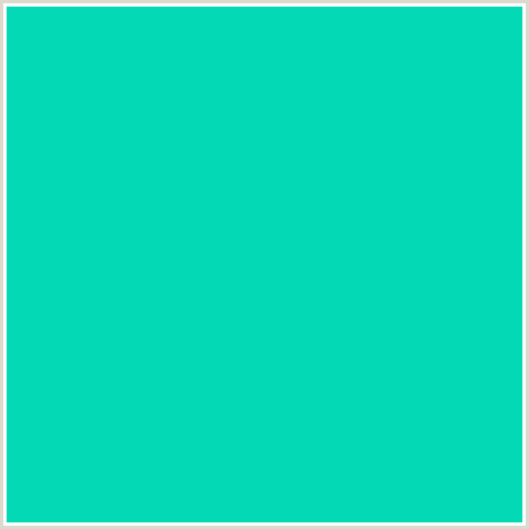 03D9B4 Hex Color Image (BLUE GREEN, ROBINS EGG BLUE)