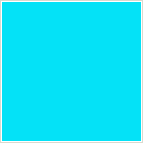 04E2F7 Hex Color Image (BRIGHT TURQUOISE, LIGHT BLUE)