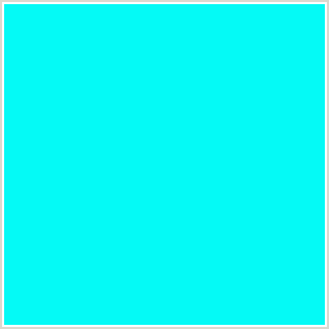 04FAF6 Hex Color Image (AQUA, CYAN, LIGHT BLUE)