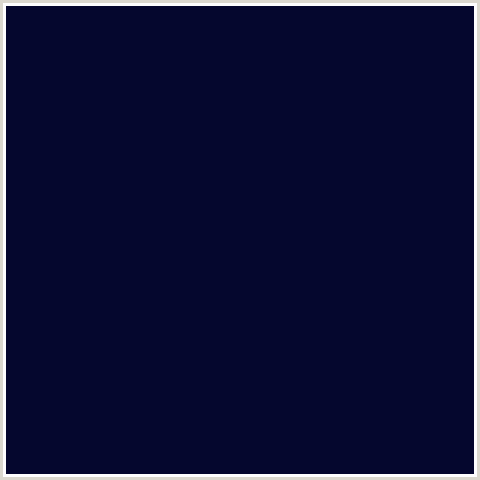 05072E Hex Color Image (BLUE, DEEP COVE, MIDNIGHT BLUE)