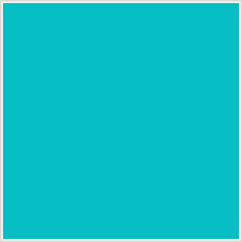 05BEC4 Hex Color Image (LIGHT BLUE, ROBINS EGG BLUE)