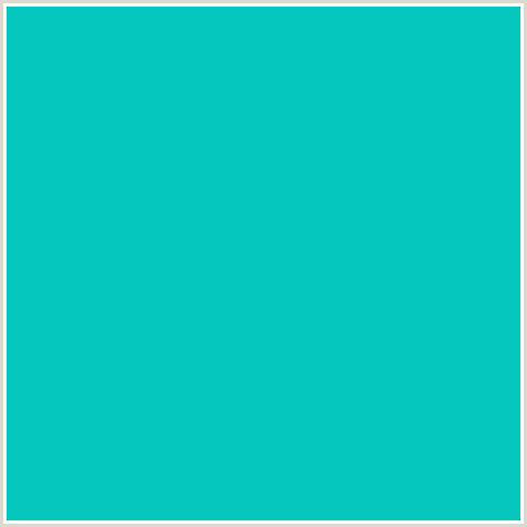 05C7BD Hex Color Image (AQUA, LIGHT BLUE, ROBINS EGG BLUE)