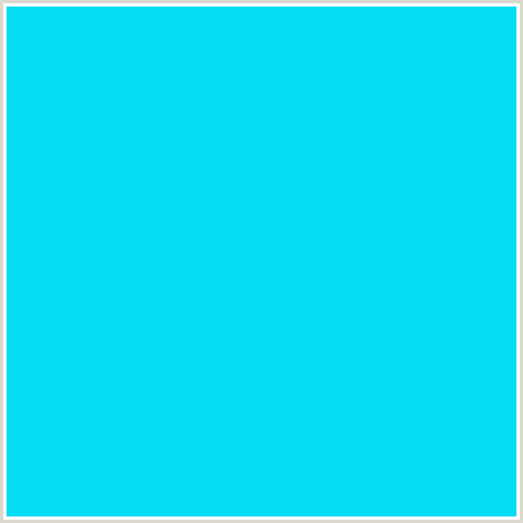 05DDF5 Hex Color Image (BRIGHT TURQUOISE, LIGHT BLUE)