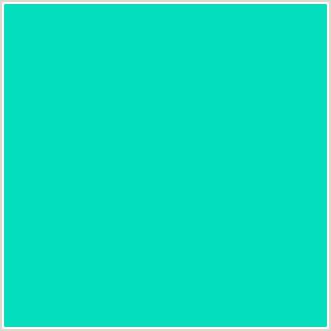 05DEBE Hex Color Image (BLUE GREEN, ROBINS EGG BLUE)