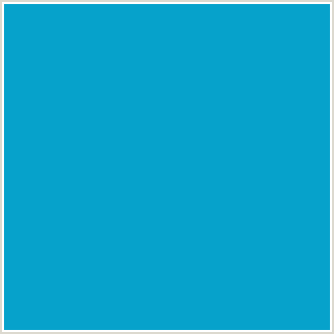 06A2CB Hex Color Image (CERULEAN, LIGHT BLUE)