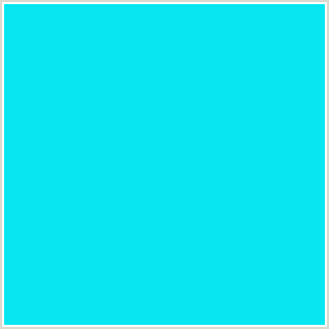 06E7F2 Hex Color Image (BRIGHT TURQUOISE, LIGHT BLUE)