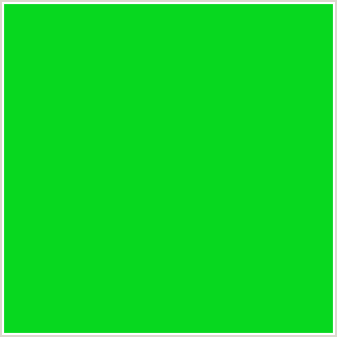 07D81F Hex Color Image (GREEN, MALACHITE)