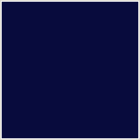 080B3D Hex Color Image (BLUE, DEEP COVE, MIDNIGHT BLUE)