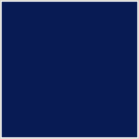 081B54 Hex Color Image (BLUE, DOWNRIVER, MIDNIGHT BLUE)