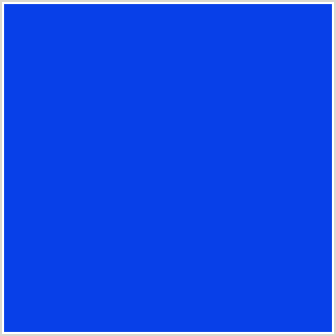 0840E8 Hex Color Image (BLUE, BLUE RIBBON)