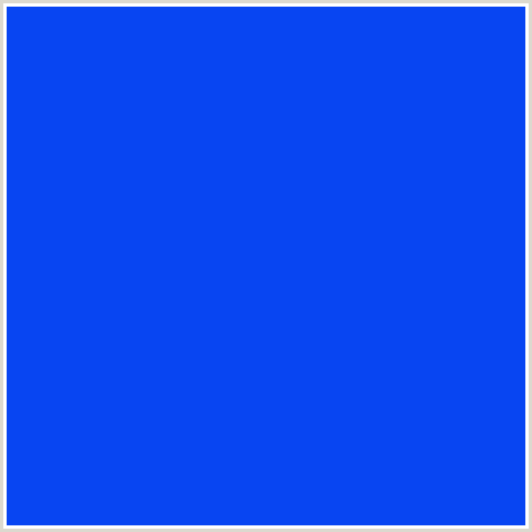 0845F2 Hex Color Image (BLUE, BLUE RIBBON)