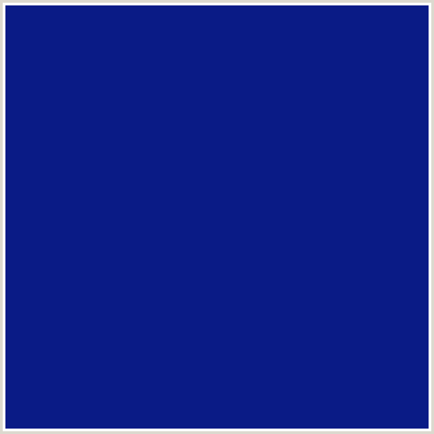 0A1B86 Hex Color Image (BLUE, ULTRAMARINE)