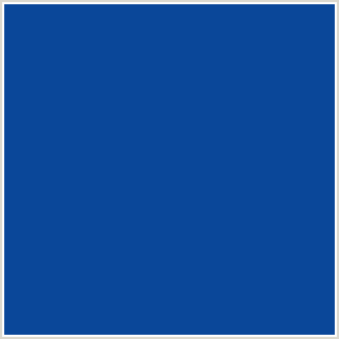 0A4799 Hex Color Image (BLUE, TOREA BAY)