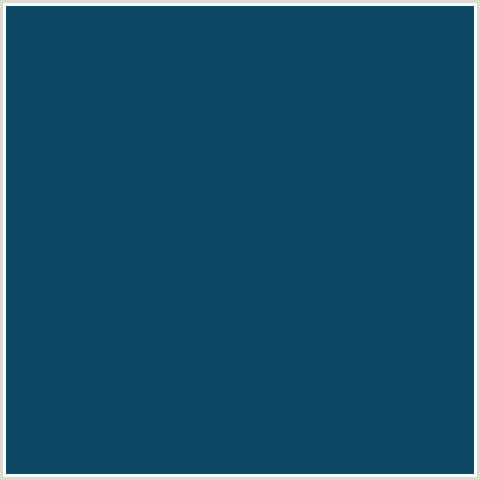 0A4863 Hex Color Image (DEEP SEA GREEN, LIGHT BLUE)