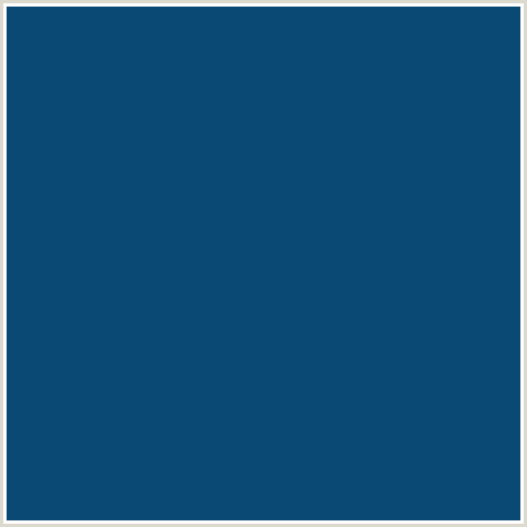 0A4974 Hex Color Image (BLUE, CATALINA BLUE, MIDNIGHT BLUE)
