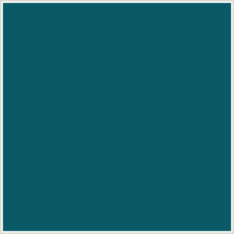 0A5967 Hex Color Image (DEEP SEA GREEN, LIGHT BLUE)