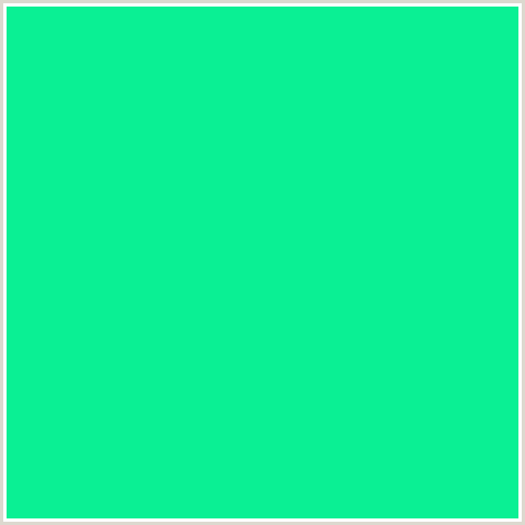 0AF094 Hex Color Image (GREEN BLUE, SPRING GREEN)