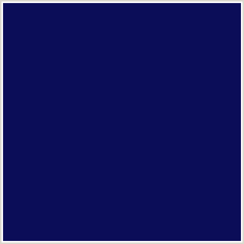 0B0D58 Hex Color Image (ARAPAWA, BLUE, MIDNIGHT BLUE)