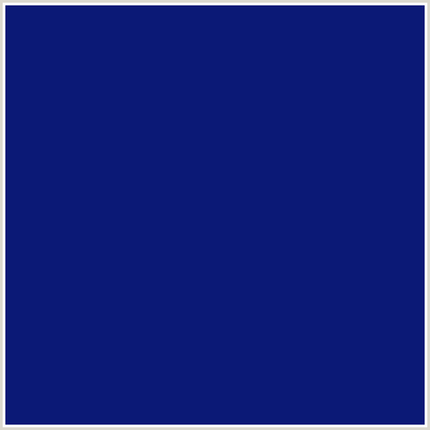 0B1976 Hex Color Image (ARAPAWA, BLUE, MIDNIGHT BLUE)