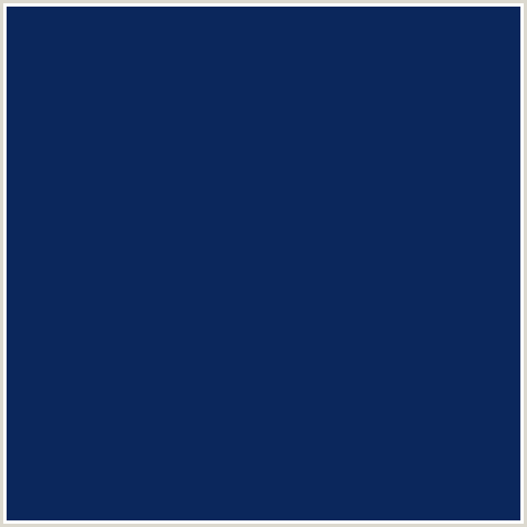 0B275C Hex Color Image (BLUE, DOWNRIVER, MIDNIGHT BLUE)