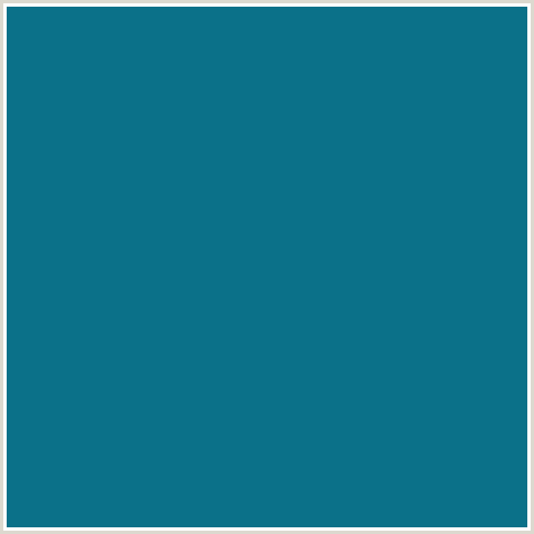 0B7189 Hex Color Image (LIGHT BLUE, SURFIE GREEN)