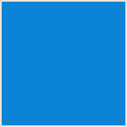 0B83D6 Hex Color Image (BLUE, LOCHMARA)