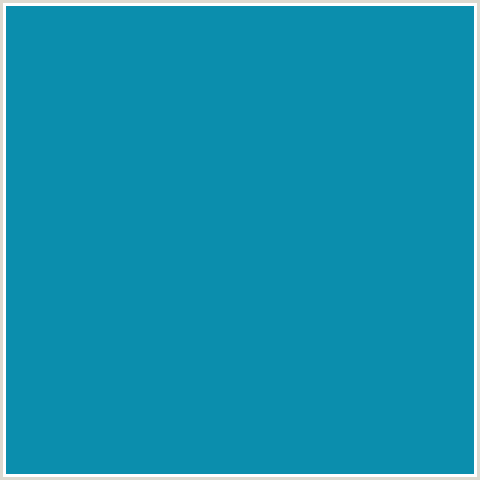 0B8EAD Hex Color Image (BLUE CHILL, LIGHT BLUE)