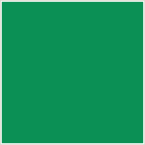 0B9055 Hex Color Image (GREEN BLUE, SALEM)