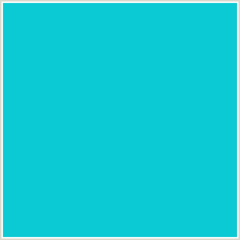 0BCAD4 Hex Color Image (BRIGHT TURQUOISE, LIGHT BLUE)